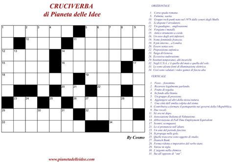 Uno facile facile e uno piu' complesso. Riciclo intellettuale: Cruciverba! | Pianeta delle Idee