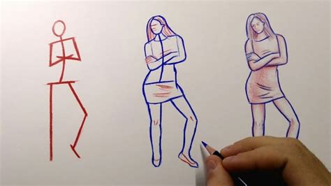 How To Draw Human Figures For Beginners Easy Human Body Drawing