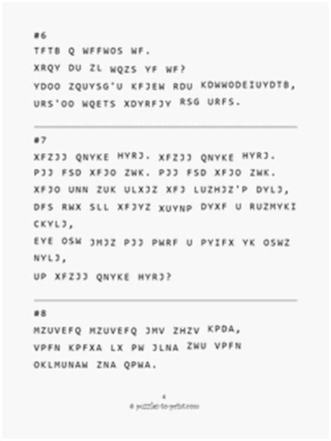 Get a new cryptogram to solve each day. Best Cryptograms Printable | Dan's Blog