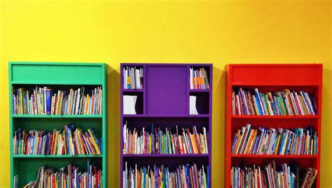Colorful Bookshelfs Color Bookshelves Home Decor