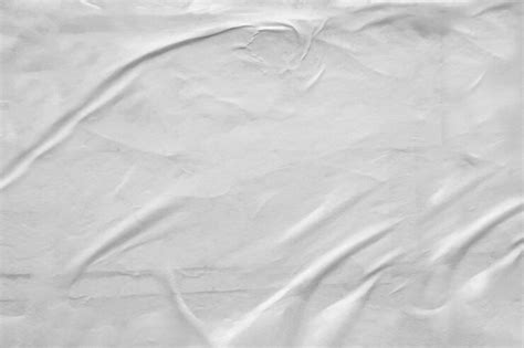 Белый мятый и мятый бумажный плакат текстура фон Премиум Фото
