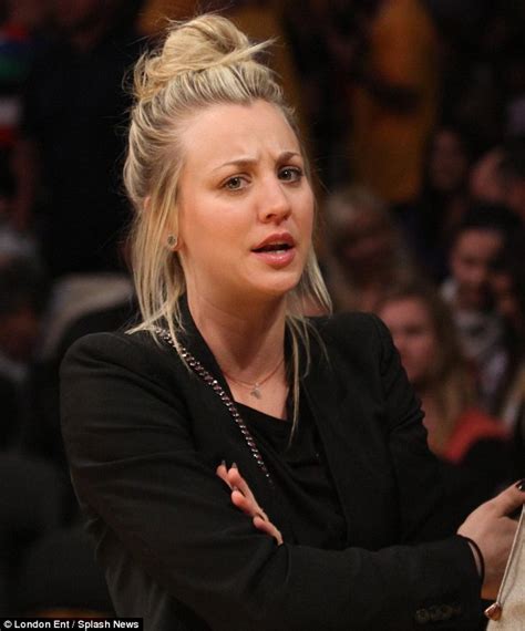 Kaley Cuoco Bunches Her Hair Up To Watch La Lakers Lose To The Clippers