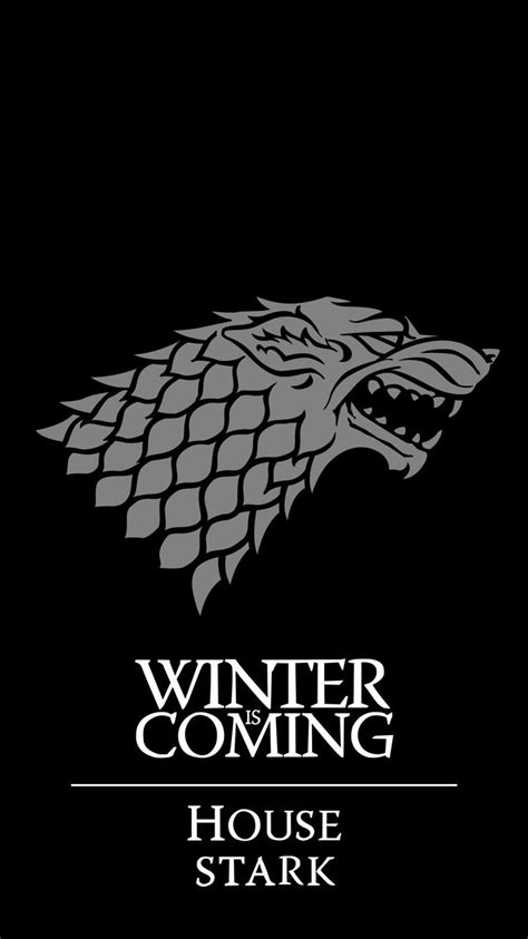 Game Of Throne House Stark Poster With The Words Winter Is Coming In