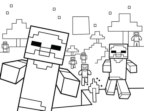 Minecraft Coloring Pages Steve Diamond Armor At Free