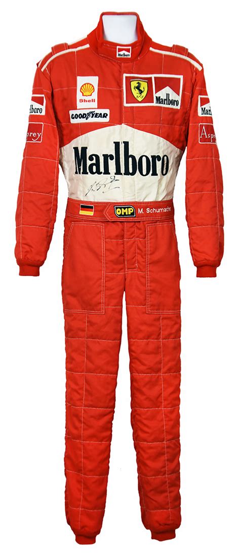 Michael Schumacher Signed Race Used Australian Grand Prix Ferrari F Suit Racing Hall Of