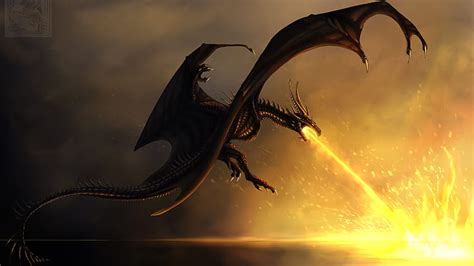 How To Draw A Realistic Dragon Breathing Fire
