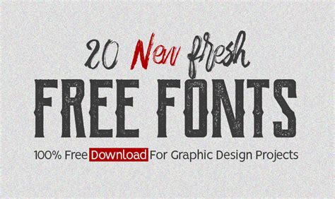 Download 20 Fresh Free Fonts For Graphic Design Projects Graphic Design