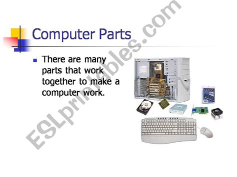 Esl English Powerpoints Computer Parts