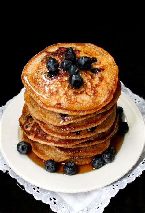 Vegan Sourdough Blueberry Pancakes Holy Cow Vegan