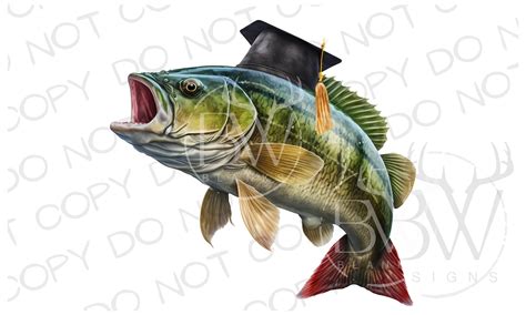 Bass Fishing Graduation Png Digital Download Graduation Sublimation Png