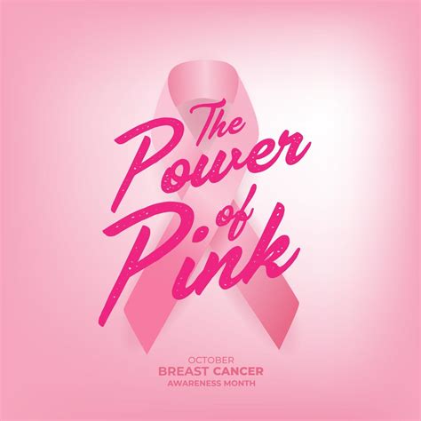 The Power Of Pink World October Breast Cancer Awareness Month Banner