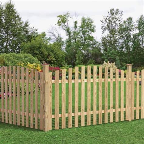 6 Ft H X 8 Ft W Pressure Treated Pine Shadowbox Fence Panel 0300430