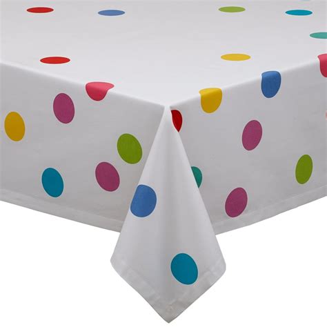 Vibrant Colorful Polka Dots Decorative Table Cloth 84 X 60 Walmart