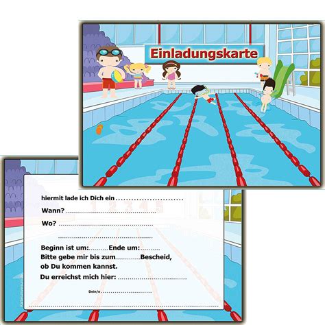 Einladung Ins Schwimmbad Vorlagen Einladung Kindergeburtstag Einladungskarten
