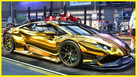 Wheelie In A Solid Gold Lamborghini Huracan Need For Speed Heat Youtube