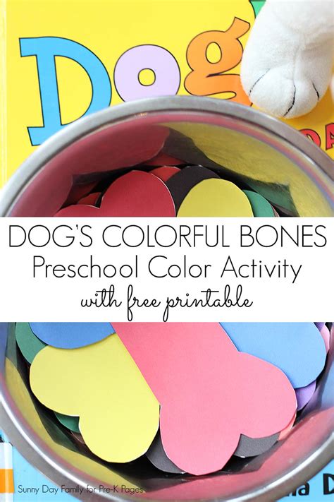 Learn the words, practice : Dog's Colorful Day: Color Matching - Pre-K Pages