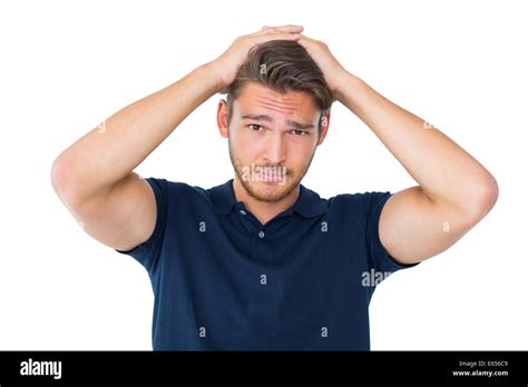 Handsome Young Man Looking Confused Stock Photo Alamy