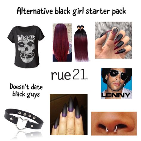 Alternative Black Girl Starter Pack Rstarterpacks