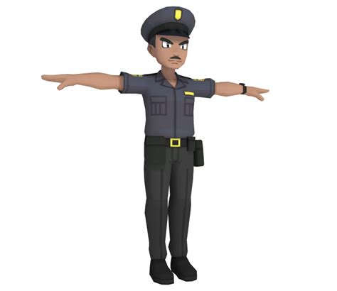 DS Pokémon Sun Moon Police Officer The Models Resource