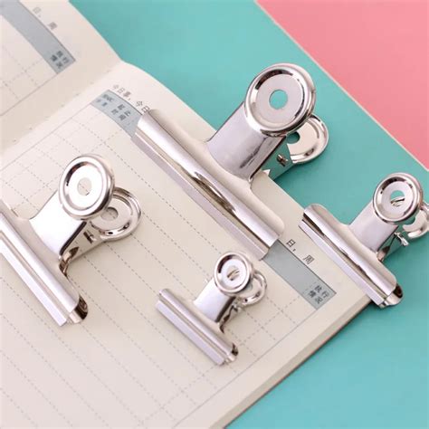 Binder Clip Office Paper Stainless Steel White Metal Clips Sizes Mm