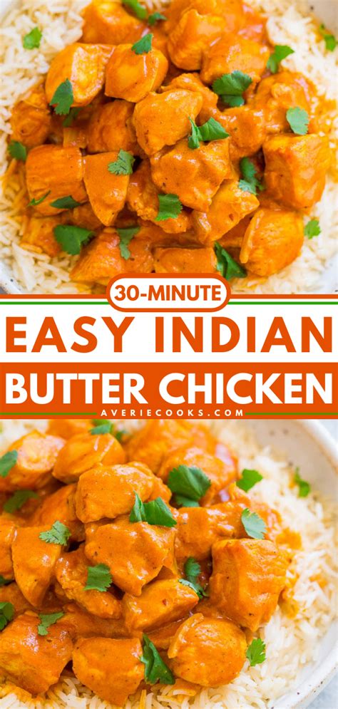 30 Minute Indian Butter Chicken Recipe Averie Cooks