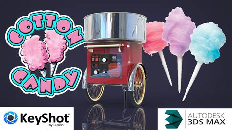 Sweet Cotton Candy 3d Model Cgtrader