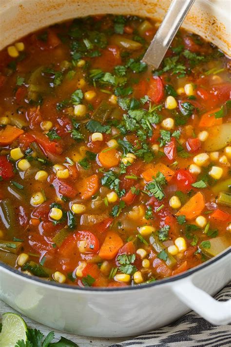 Mexican Vegetable Soup Cooking Classy