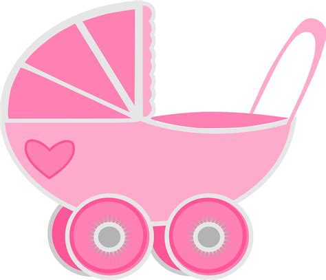 Mixed Clip Art Baby Girl Clipart Baby Shower Deco Baby Doll Bed