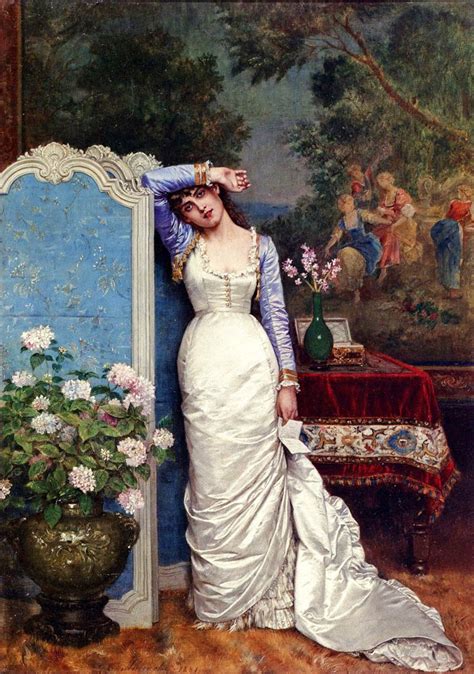 Auguste Toulmouche Woman Painting Classical Art Victorian Art