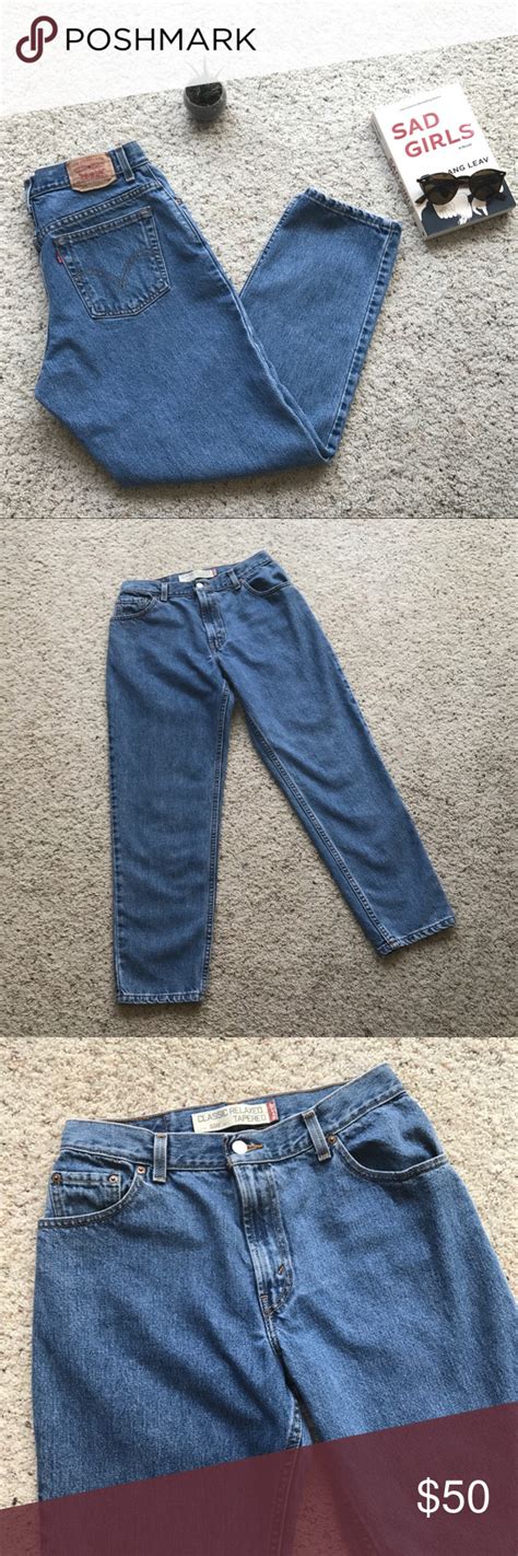 levi s 550 mom jeans levi s 550 classic relaxed and tapered high waist jeans jeans have a