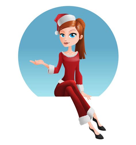 Free Santa Girl Vector Character Vector Characters