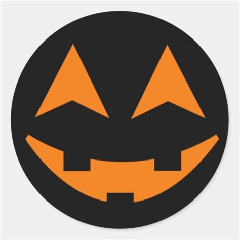 Halloween Pumpkin Face Sticker 1 Zazzle