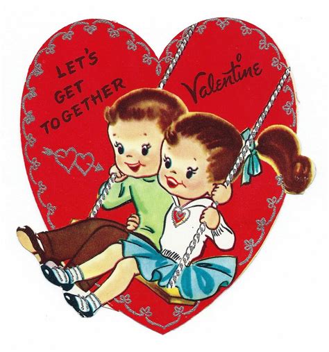 Vintage Valentine Day Card Lets Get Together Valentine Flickr
