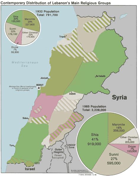 Libanon Karte Krieg