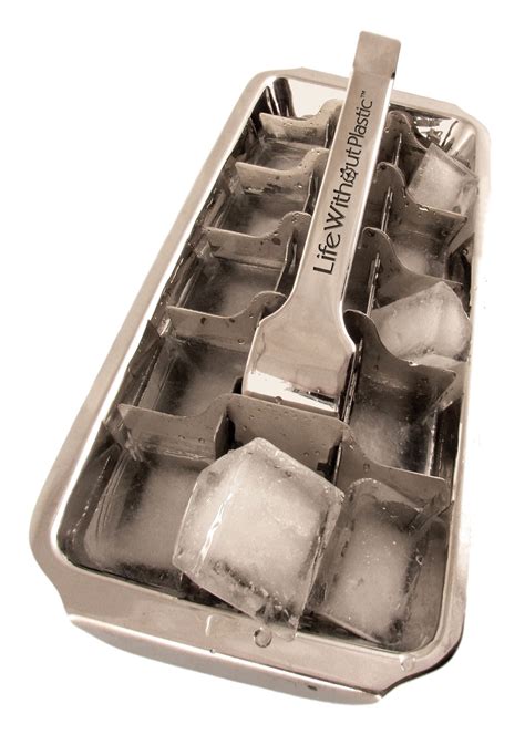 This Stainless Steel Ice Cube Tray With A Lever Handle Is A Durable Non