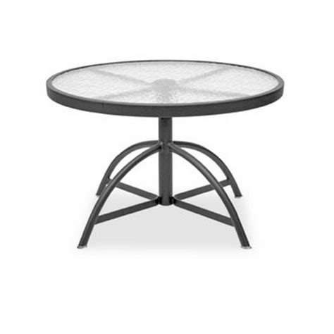 Standard, flat, bevels and rounded pencil edge. Homecrest Glass 30" Round Adjustable Table | 17304