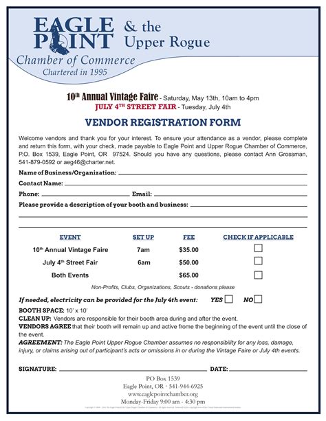 The page then displays your vendor registration form. FREE 9+ Event Vendor Registration Forms in PDF | MS Word