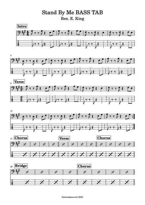 Stand By Me Bass Tab Basscampus Online Bass Lessons