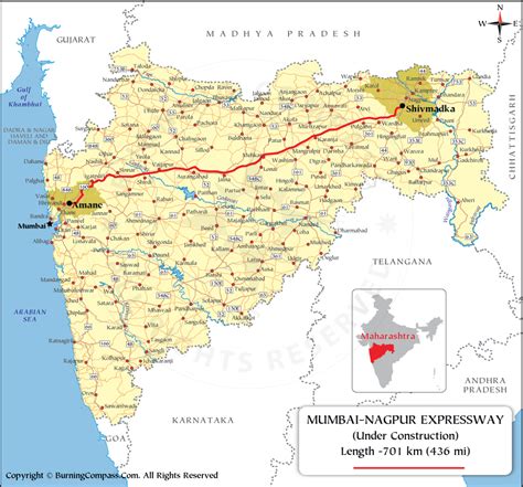 Mumbai Nagpur Expressway Map Mumbai Nagpur Expressway Route Map