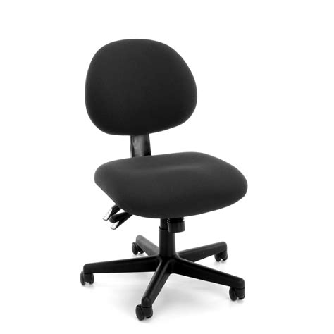 Ofm 24 Hour Ergonomic Upholstered Armless Task Chair In Black 241 206
