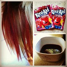 But my daughter was pretty excited, as it's the most she's ever changed her appearance outside of a haircut. Kool aid!! I dyed my hair with two black cherries and one ...