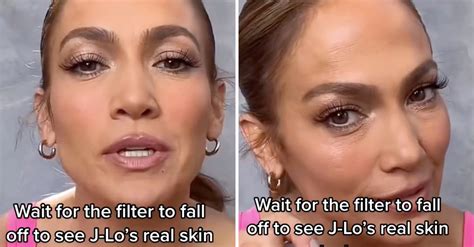 Fans See Jennifer Lopez S Real Skin Texture After Filter Falls Off VT
