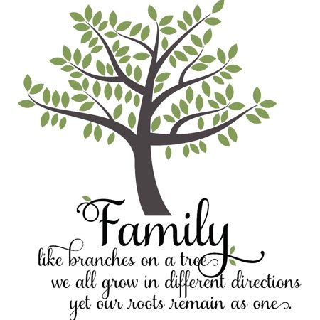 We all grow up with the weight of history on us. Decal Sticker : Family Like Branches On A Tree We All Grow In Different Directions Yet Our Roots ...