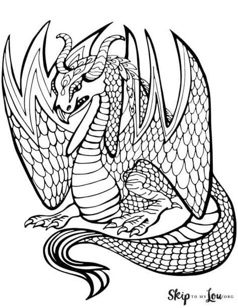 Dragon Coloring Pages Skip To My Lou