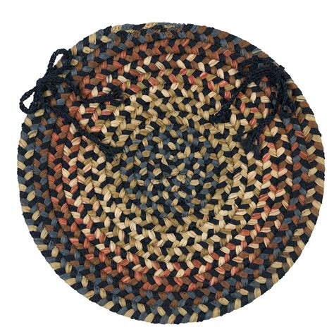 Body measures 15 x 15 inches, and tapers toward the back, ending up at 13 inches. Cedar Grove Round Braided Chair Pad, CV59 Navy | Chair ...