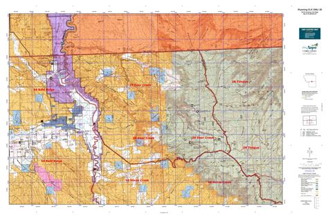 Wyoming Elk Gmu 39 Map Mytopo