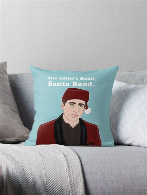Santa Bond Michael Scott From The Office Us Throw Pillow By