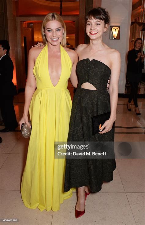 Margot Robbie And Carey Mulligan Pose At The Harpers Bazaar Women Of