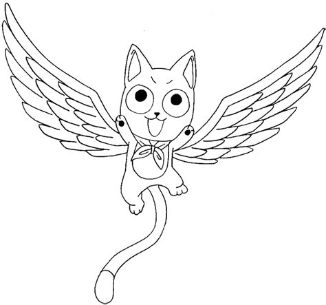 Free printable color by number coloring pages best for kids online inspirational adults on. How to Draw Exceed Happy from Fairy Tail with Easy Anime ...