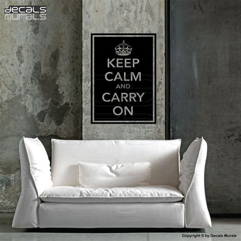 Keep Calm And Carry On Wall Decals Quotes Quote Lettering By Etsy